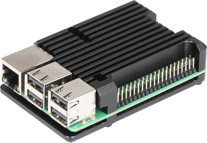 Actual product image Joy-it RPI CASE Alu 07 Case for Raspberry Pi 3 Alu black