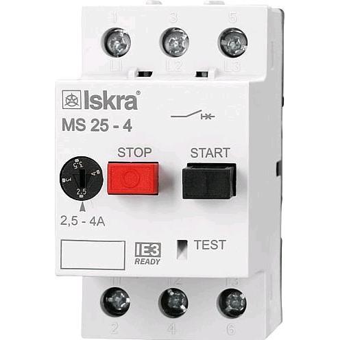 Iskra, Schutzschalter, IE3 Motorschutzschalter konform MS25 4