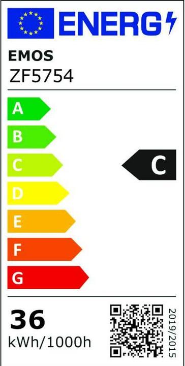Etichetta energetica Emos Lampada a LED (E40, 36 W, 6000 lm, 1 x, C)