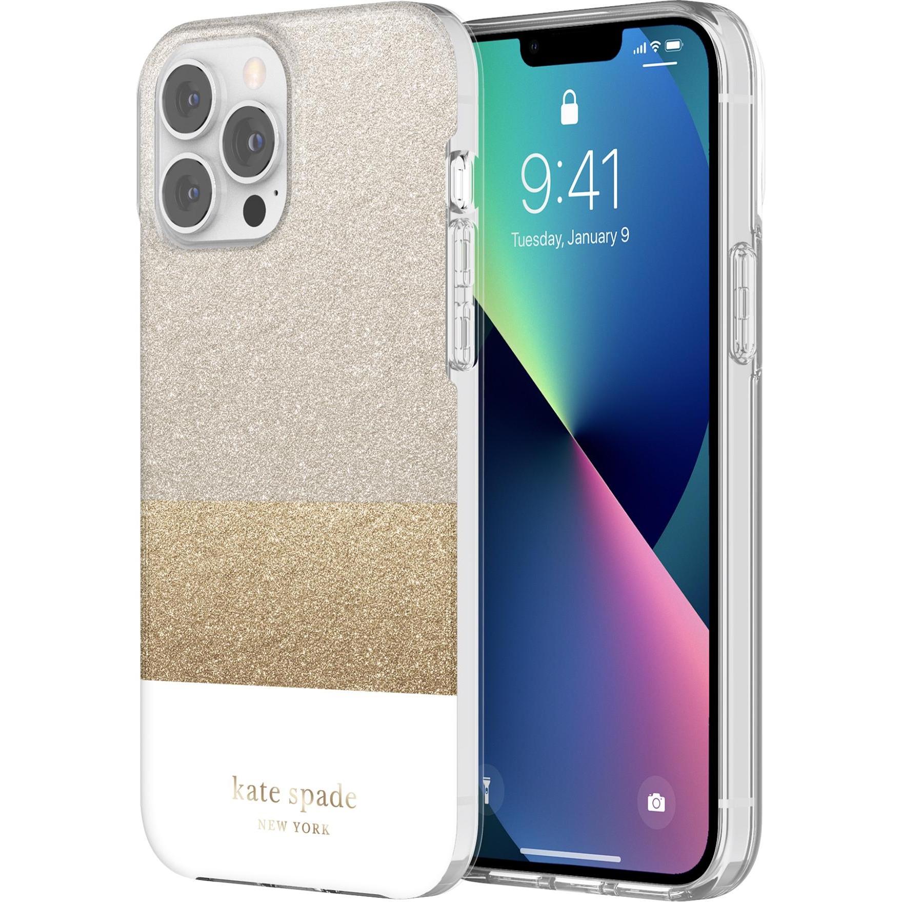 Kate Spade New York Protective Hardshell Case (Apple iPhone 12 Pro Max, Apple iPhone 13 Pro Max), Smartphone Hülle, Weis...
