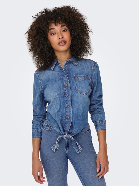 Image du produit Only Onlsevigny Lecey Ls Knot Dnm Shirt Akm (S)