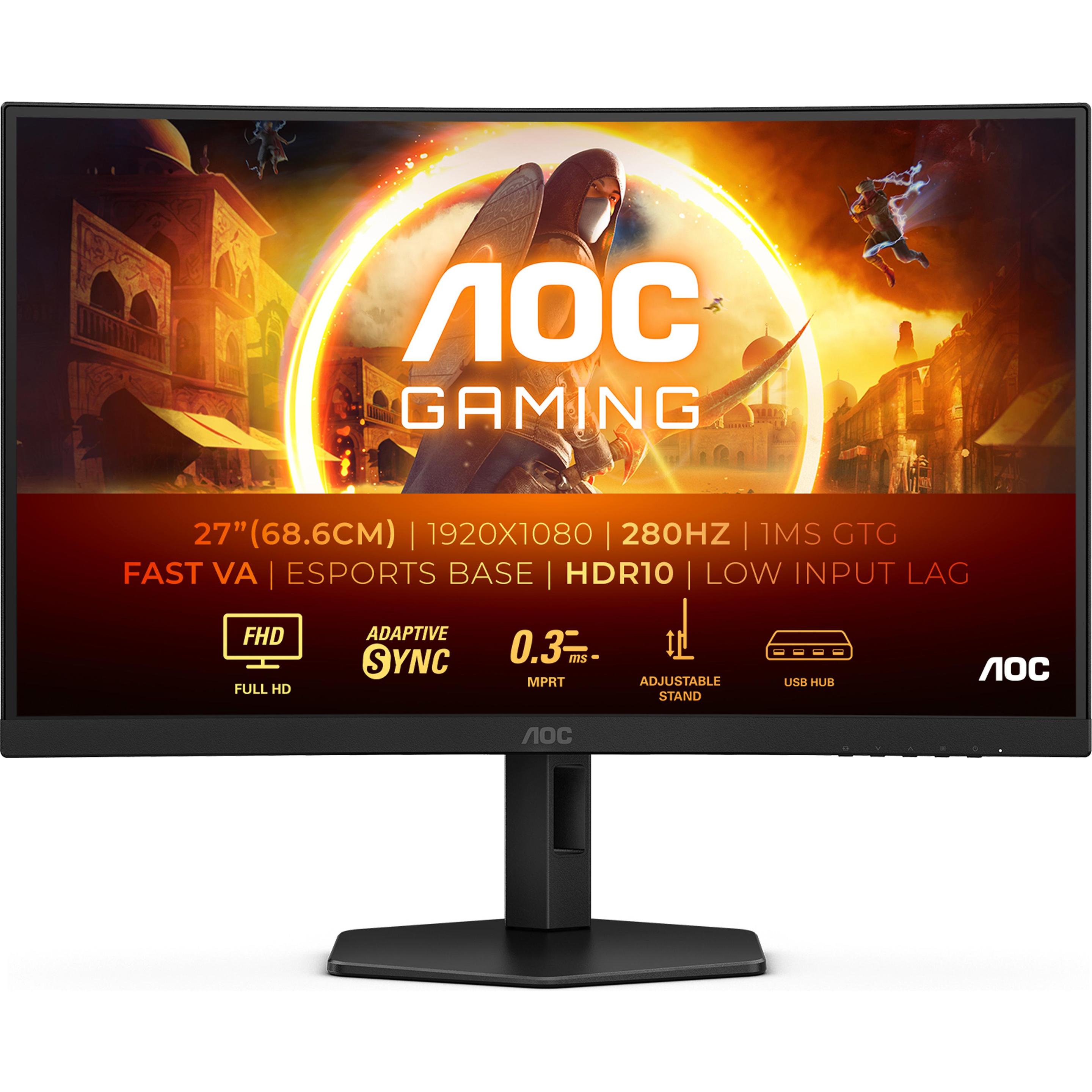 AOC C27G4ZXU (1920 x 1080 Pixel, 27"), Monitor, Schwarz