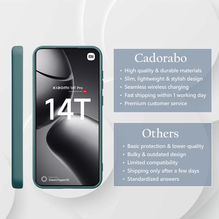 Actual product image Cadorabo Case for Xiaomi 14T Pro TPU Liquid Silicone Cover (Xiaomi 14T Pro)