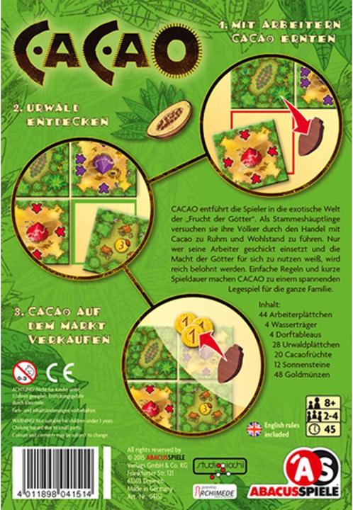 Actual product image Abacus Cacao (German, 2 - 4 Players)