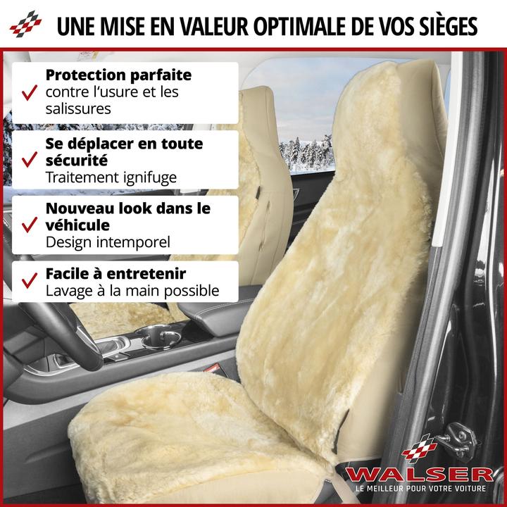 Actual product image Walser Car seat cover lambskin lambskin cover Zoya car seat cover lambskin anthracite