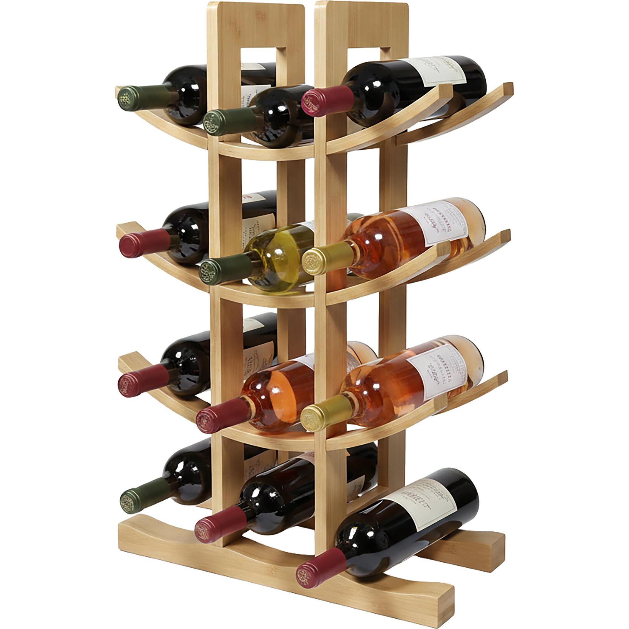 Relaxdays, Scaffale vino, Scaffale vini (12 bombole, 30 x 14.50 x 41 cm)