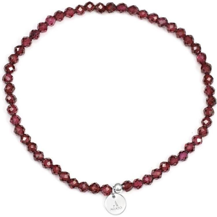 Agato, Bracciale, - Matching garnet bead bracelet POL-B11/17G