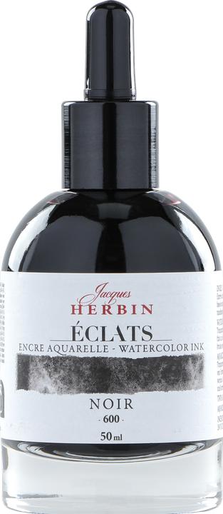 Produktbild Jacques Herbin Aquarelltine Éclats (Schwarz, 50 ml)