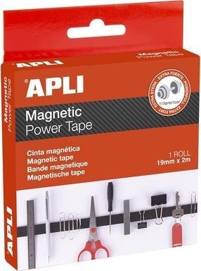 Apli Extra Strong Magnetic Adhesive Tape 19mm x 2m Heavy Duty Roll