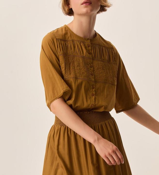 Immagine prodotto Des Petits Hauts Kurzärmelige Bluse mit Spitzendetails (XL)