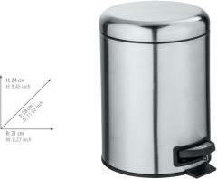 Image du produit Wenko Leman seau à cosmétique 5,0 l argent, mat (5 l)