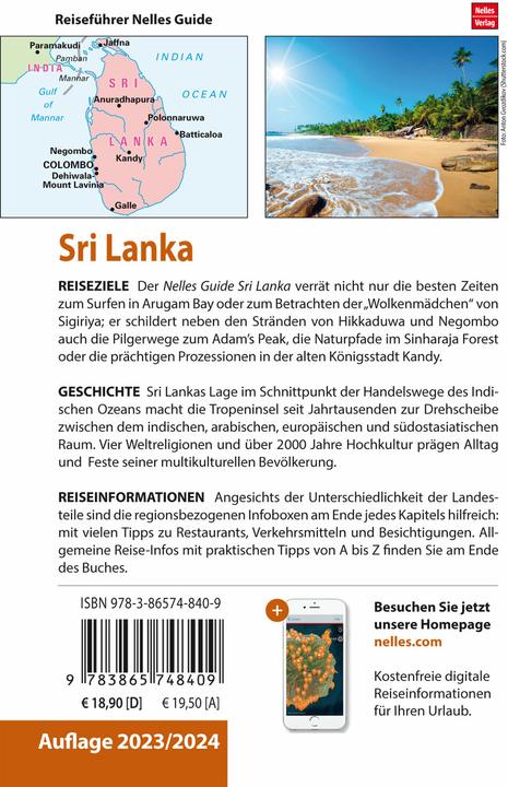 Actual product image Nelles Guide Reiseführer Sri Lanka (German, Nelles Publishing House, 2024)