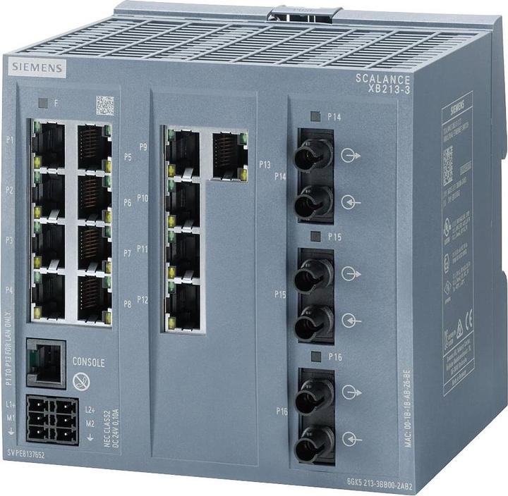 Siemens SIEM 6GK5213-3BB00-2AB2 SCALANCE XB213-3 2 IE-Switch 6GK5213-3BB00-2AB2 (16 ports)