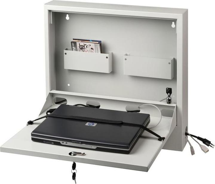 Image du produit Multibrackets Boîte murale verrouillable, blanche, capacité de charge 5 kg (Mur, 5 kg)