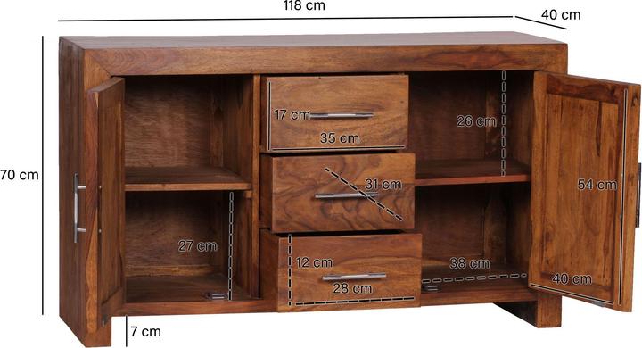 Actual product image Wohnling Mumbai (118 x 40 x 70 cm)