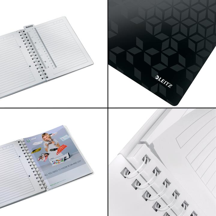 Actual product image Leitz WOW college notebook spiral bound with PP cover (A5, Lined, Hardcover)