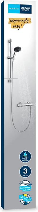 Produktbild Grohe Precision Feel QuickFix Thermostat-Duscharmatur und Vitalio Start 110 Brausestangenset, Länge 600mm