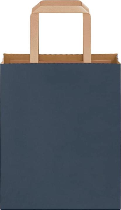 Produktbild VidaXL Kraftpapiertüten 250 Stk. mit Henkel Blau 18x8x22 cm Papiertüte (Geschenktüte, 250 x)