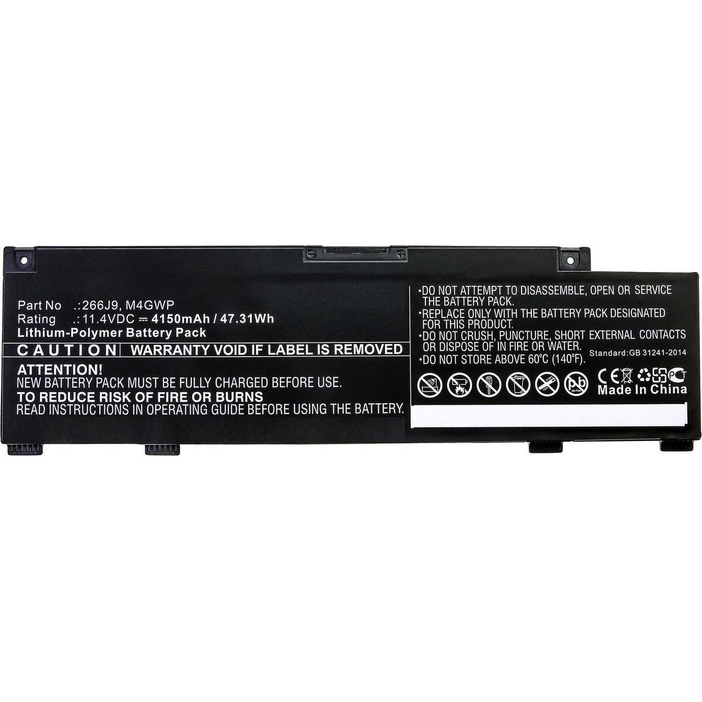 CoreParts Laptop Battery for DELL (4150 mAh), Notebook Akku, Schwarz