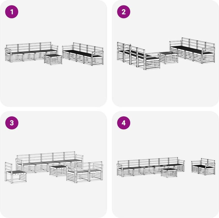 Produktbild vidaXL Outdoor-Sofa