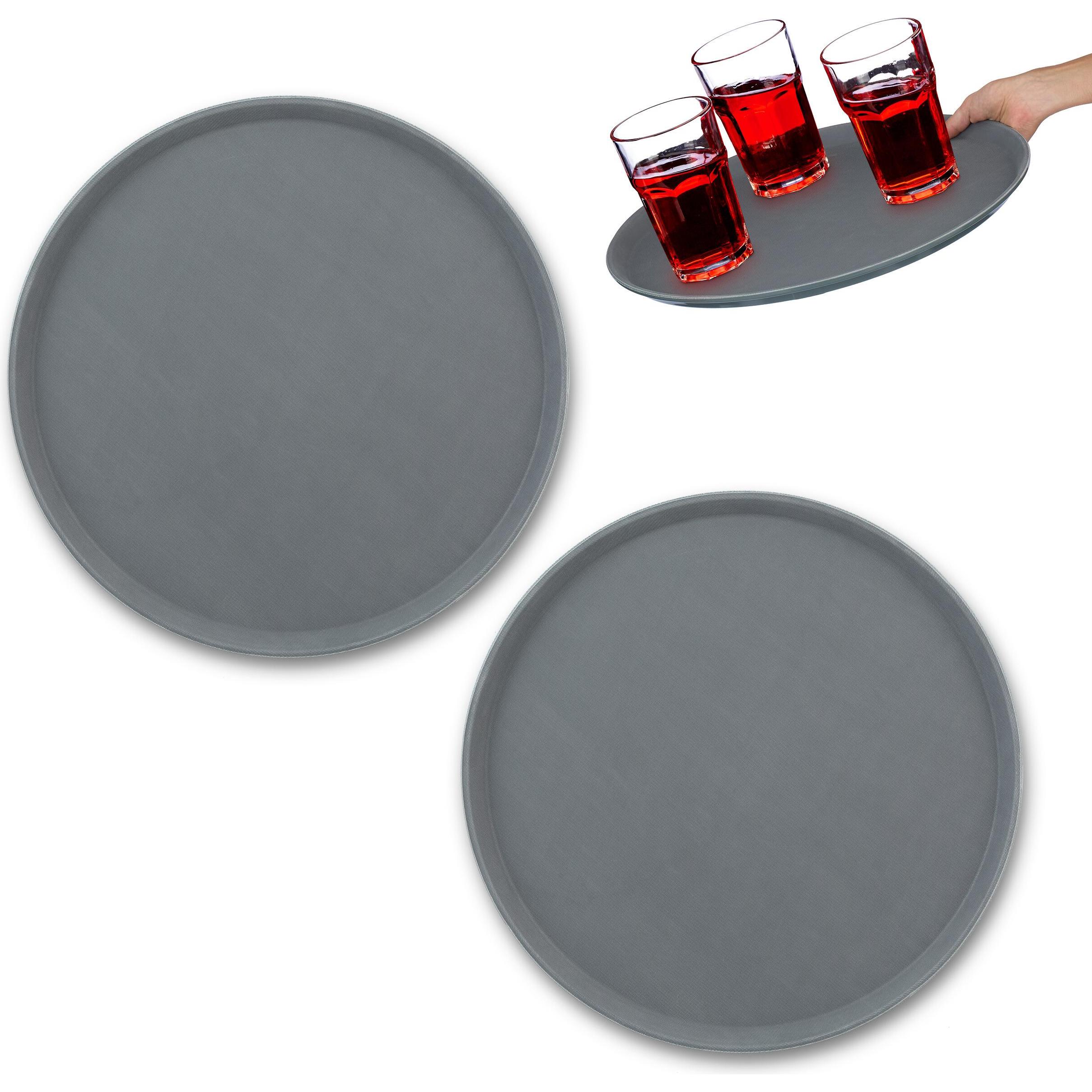 Relaxdays, Tablett, 2x Serviertablett