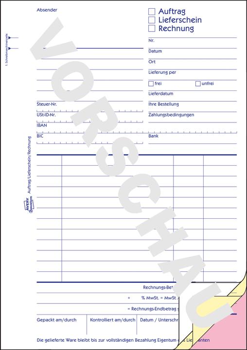 Actual product image Avery Order / Delivery note / Invoice (40x)