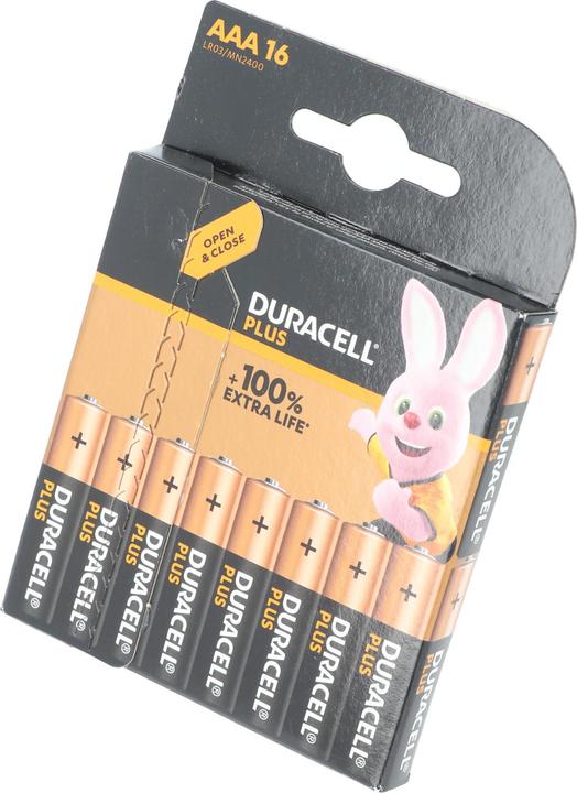 Productafbeelding Duracell Plus AAA-batterijen met Power Boost (16 Pcs., AAA / LR03 / Micro / R03 / AM4 / MN2400 / KR03)