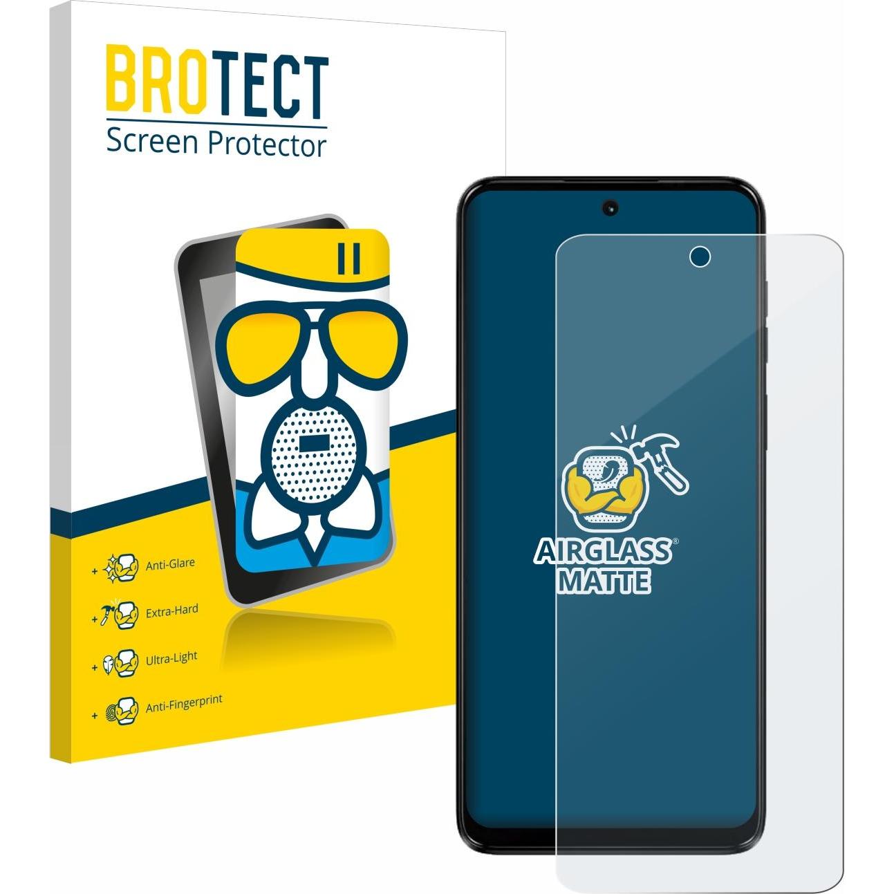 BROTECT AirGlass Panzerglasfolie Matt (1 Stück, Motorola Moto G14), Smartphone Schutzfolie, Grau