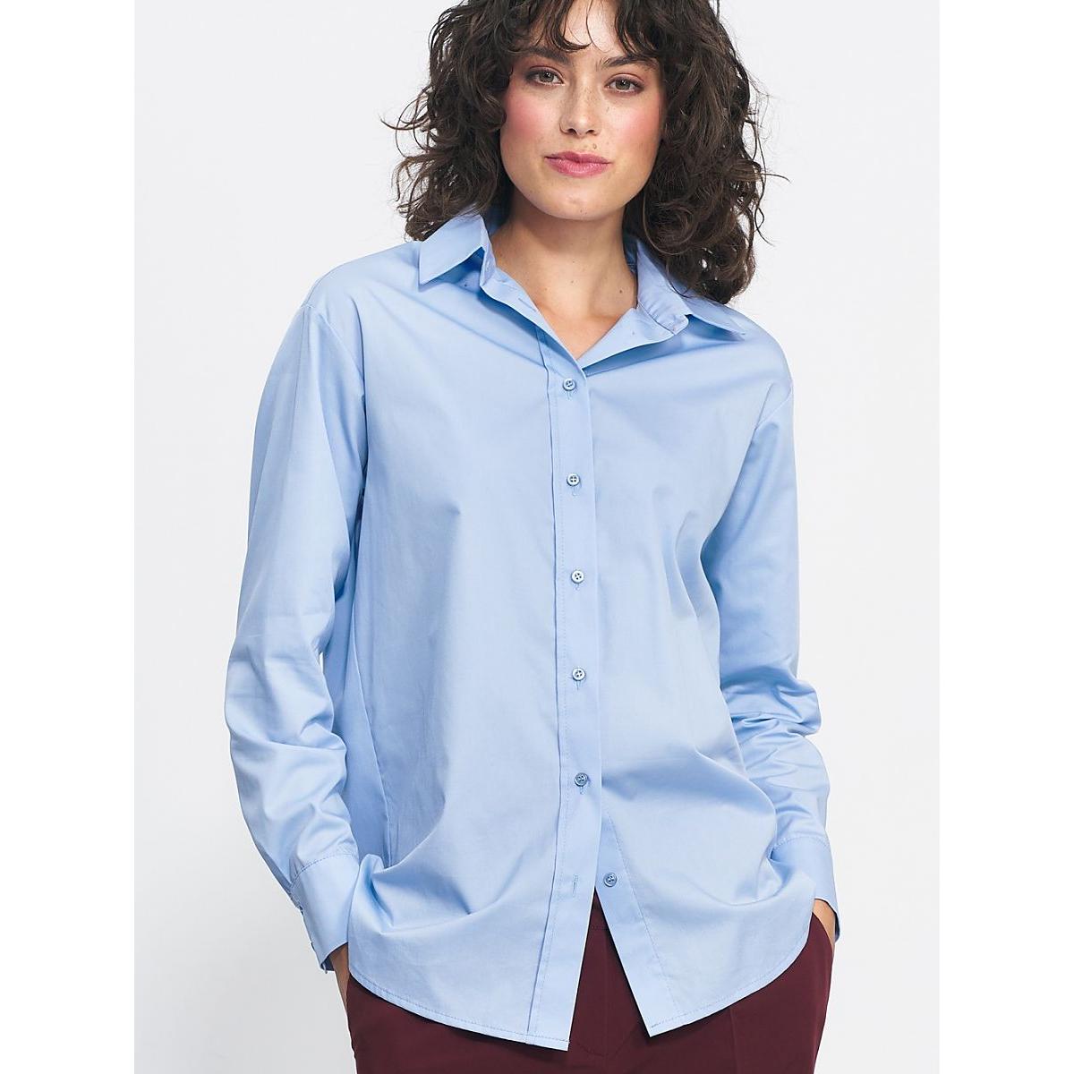 Nife, Herren, Hemd, Langarm Hemd, Blau, (42)