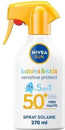 Actual product image NIVEA Sun Spray Babies & Kids Sensitive Protect SPF50+ 270ml (Sun spray, SPF 50+, 270 ml)