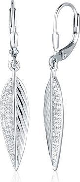 Image du produit JVD - Silver dangle earrings Leaves with zircons SVLE2565XJ6BI00