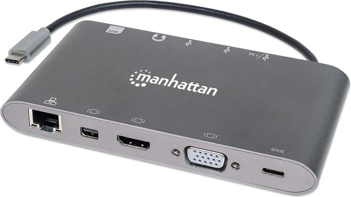 Produktbild Manhattan SuperSpeed USB-C to 7-in-1 Docking Station (Docking Port, 7 Ports)