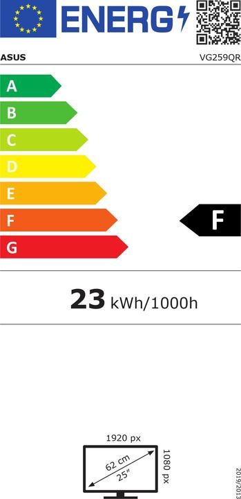 Energie-Label ASUS VG259QR (1920 x 1080 Pixel, 24.50")