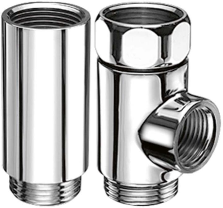 Schell T- and distance piece chrome, with union nut 3/4inch