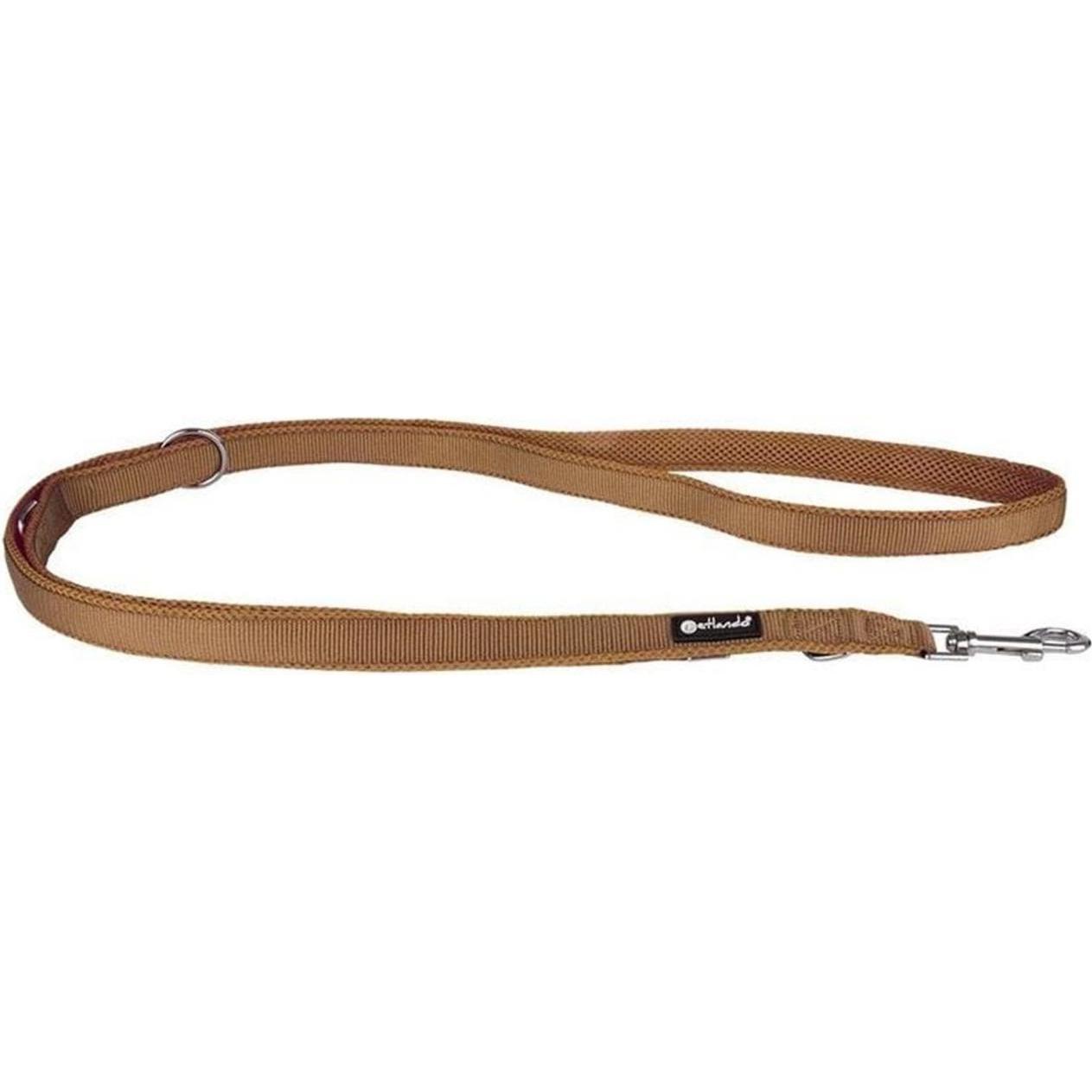 Thumbnail - Petlando Hundeleine Mesh, 2.3 m, Cognac (M, Hund, Allgemein), Halsband + Leine