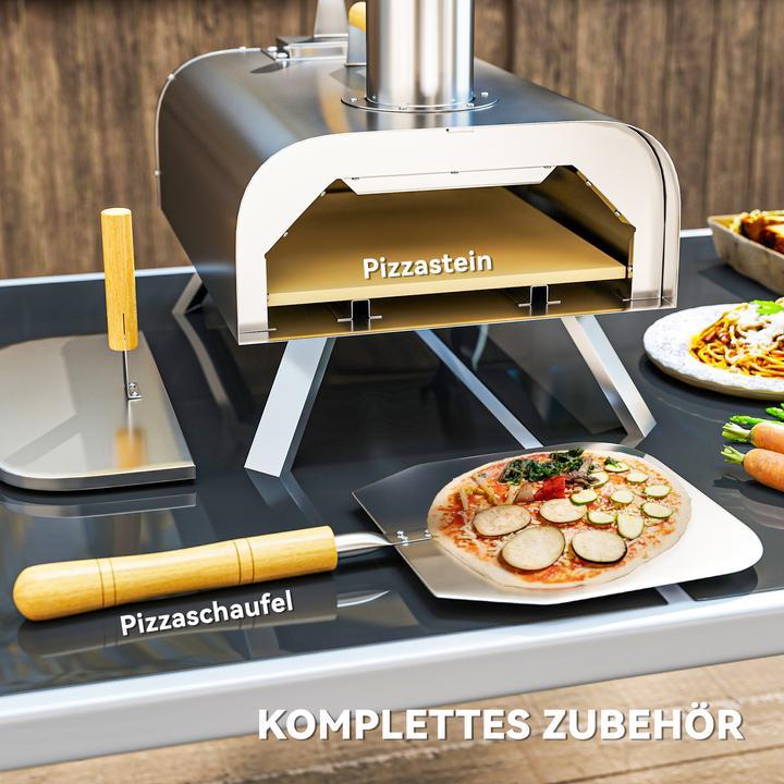 Produktbild Outsunny Pizzaofen Edelstahl Silber (Pizzaofen Holz)