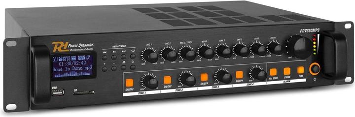 Actual product image Power Dynamics PDV360MP3 4-zone mixer (Power amplifier)