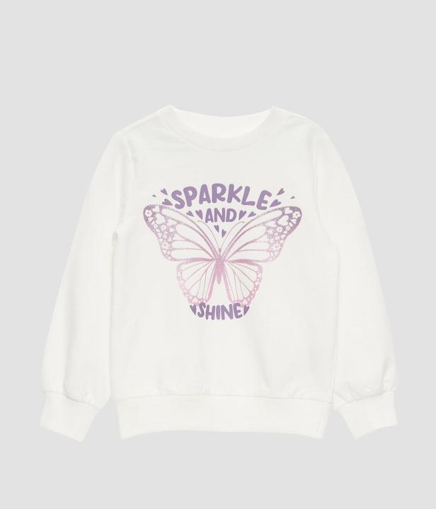 Produktbild s.Oliver Sweatshirt Sweatshirt mit Glitzerprint (104, 110)