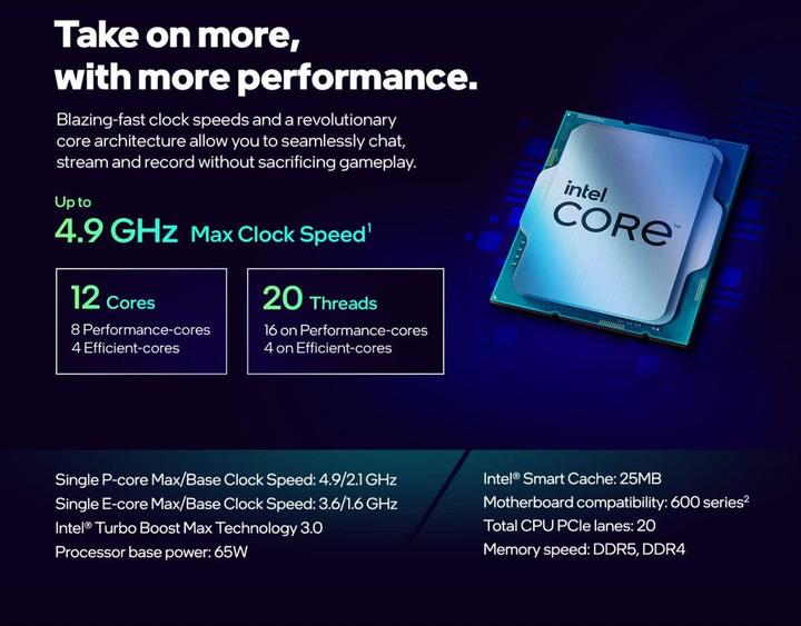 Image du produit Intel Core i7-12700F (LGA 1700, 2.10 GHz, 12 -Core)