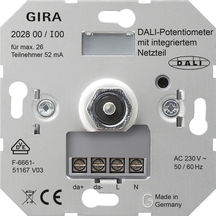 Produktbild Gira DALI-Potentiometer Netzteil 202800 Einsatz
