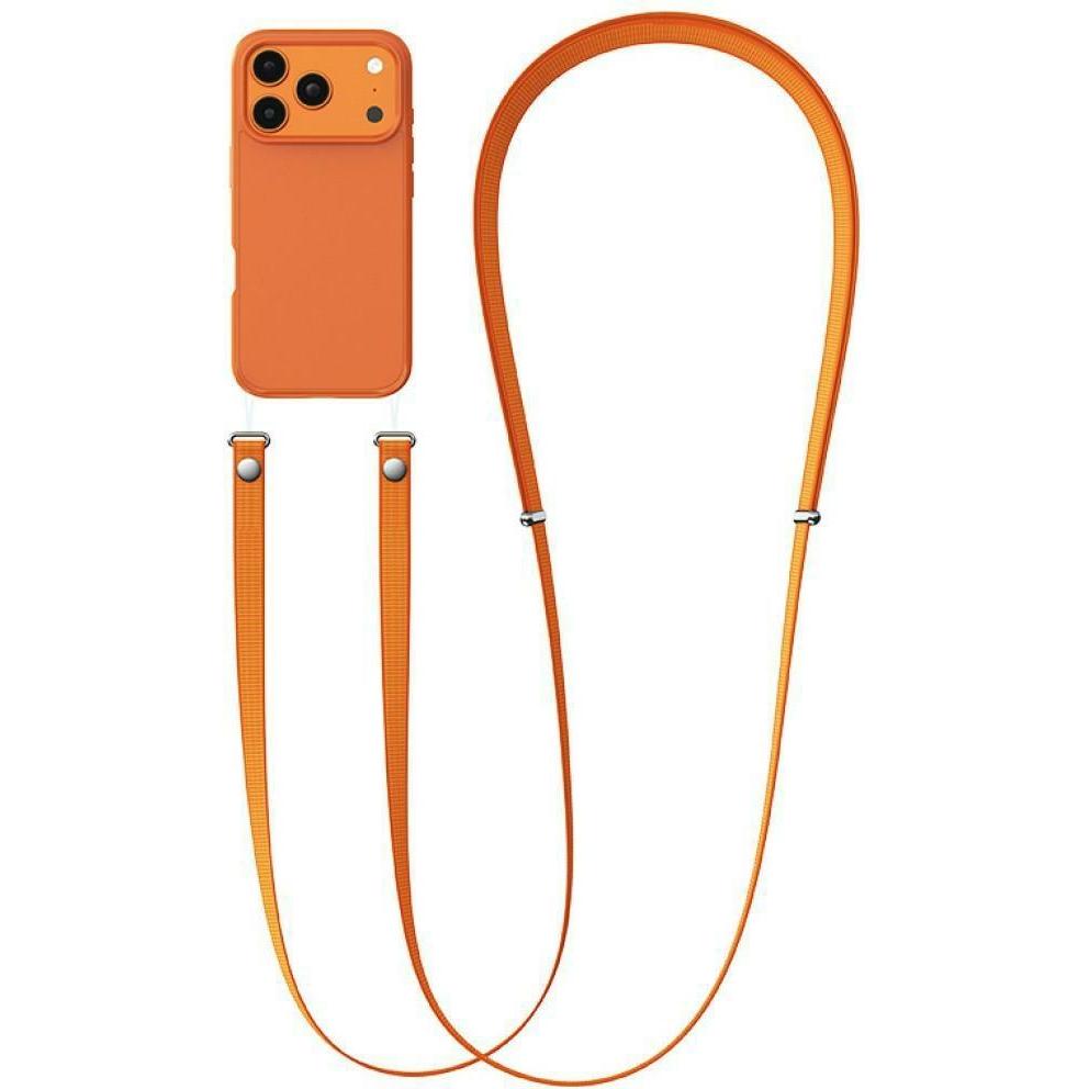 Usams Phone lanyard ZB360 1.08–2.08m orange, Cordino per smartphone, Arancia