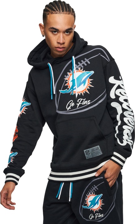 Produktbild Recovered Re:covered Fleece Hoody - PATCHES Miami Dolphins - L (L)