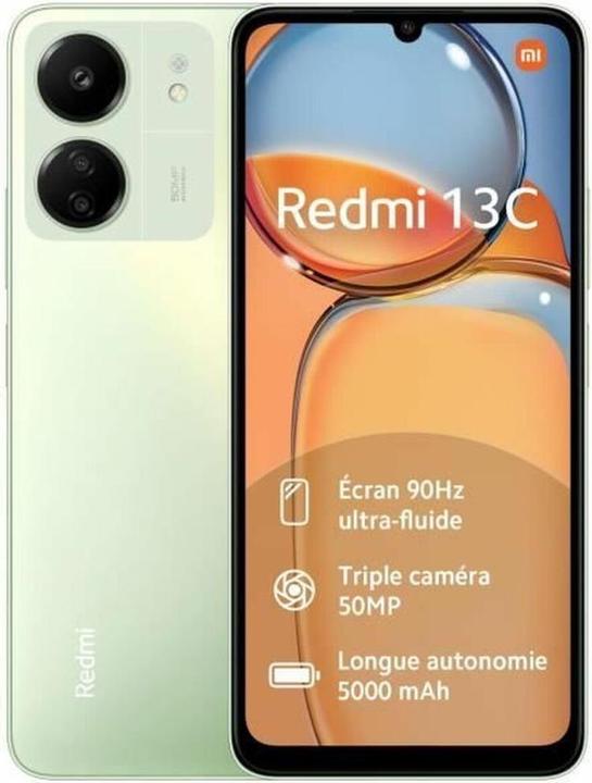Actual product image Xiaomi Redmi 13C (128 GB, Clover green, 6.74", Dual SIM, 4G)