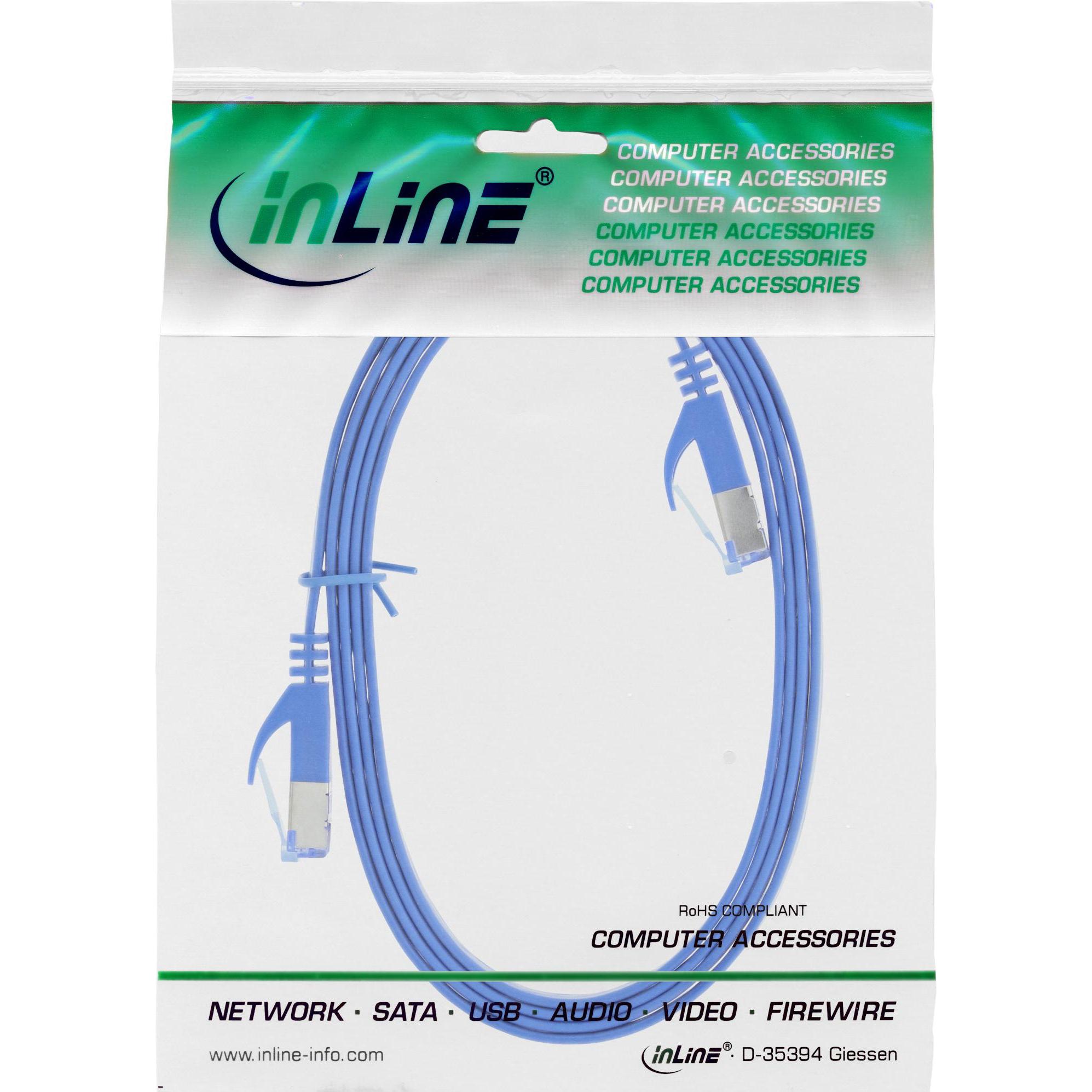Thumbnail - InLine Patch-Kabel RJ-45 (M) bis RJ-45 (M) (PiMF, U/FTP, CAT6a, 2 m), Netzwerkkabel