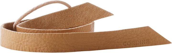 Actual product image Corinne World - Leather Band Short One Layer Camel (Hair tie)