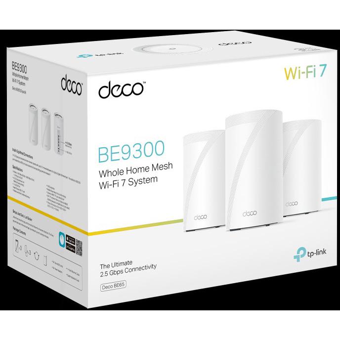 Thumbnail - TP-Link Deco BE65 Wi-Fi 7 Mesh BE9300 (3-pack), Router, Weiss