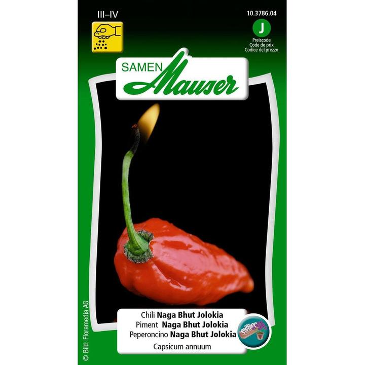Produktbild Samen Mauser Chili Naga Bhut Jolokia (Gemüsesamen)