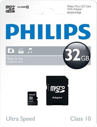 Actual product image Philips FM32MP45B (32 GB, microSDHC, U1, UHS-I)