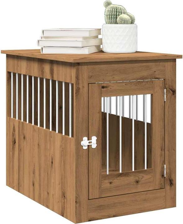 Actual product image vidaXL Dog cage in furniture style Artisan oak 55x80x68 cm wood-based material