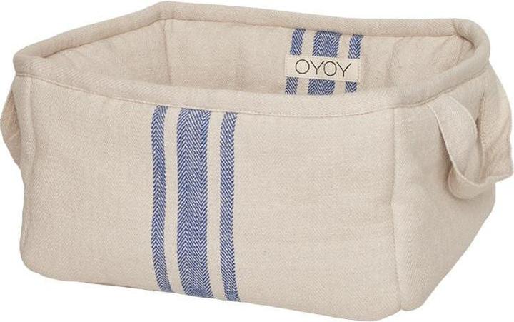 OYOY Living Brotkorb Linu Beige/Blau